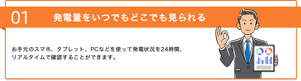 01 発電量をいつでもどこでも見られる